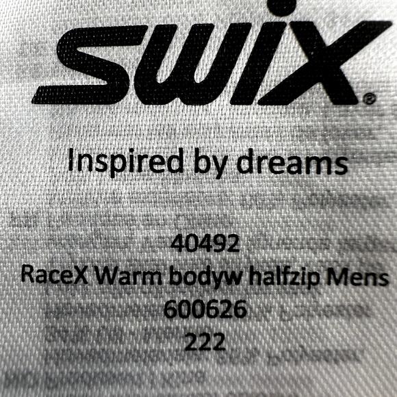 Swix RaceX Warm Bodywear Half Zip Top Base Layer Merino Wool Navy Blue Large - Picture 5 of 7